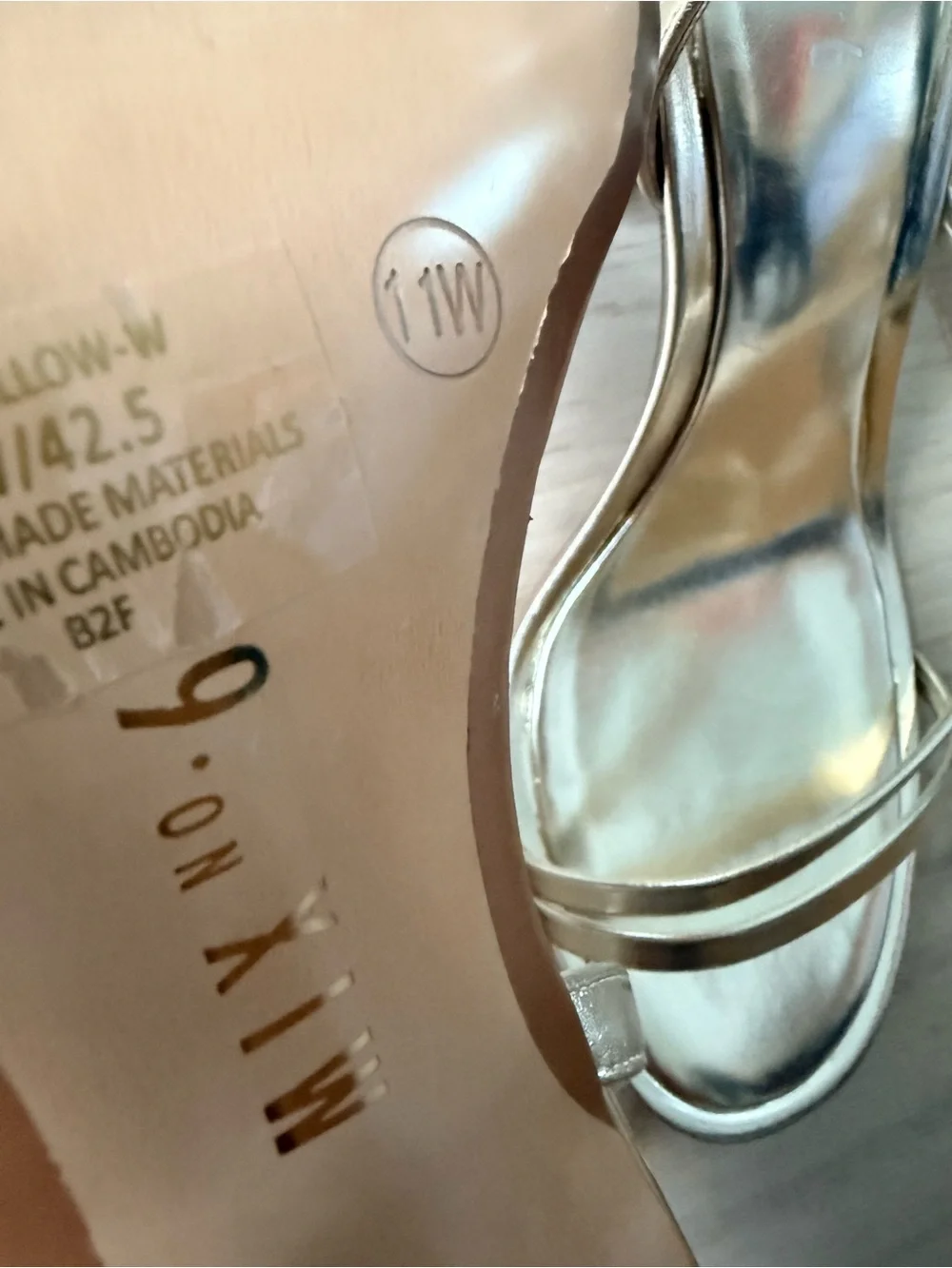 Mix No. 6 Harllow Metallic Gold Strappy Ankle‑Strap Sandals